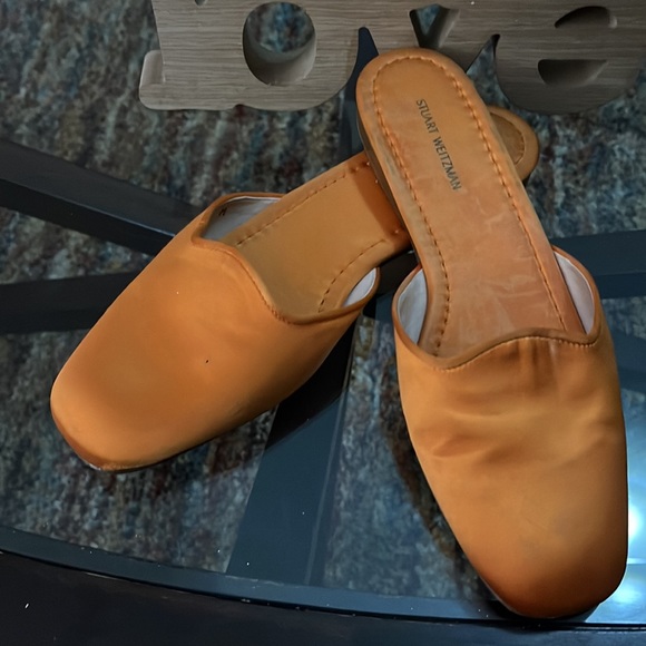 Stuart Weitzman Satin Muletown Mules Size 8.5 - Picture 4 of 7